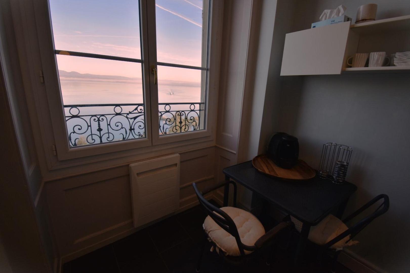 Appartement Avec Vue 180 Sur Le Lac Leman Тонон-ле-Бен Екстериор снимка
