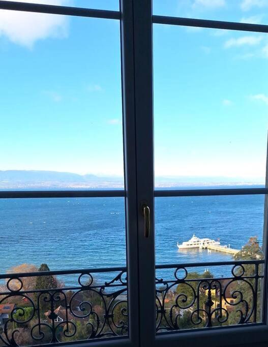 Appartement Avec Vue 180 Sur Le Lac Leman Тонон-ле-Бен Екстериор снимка